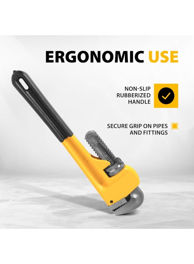 denzeL Pipe Wrench 14-Inch – Heavy-Duty Adjustable Wrench for Plumbing and Industrial Applications - Image 2